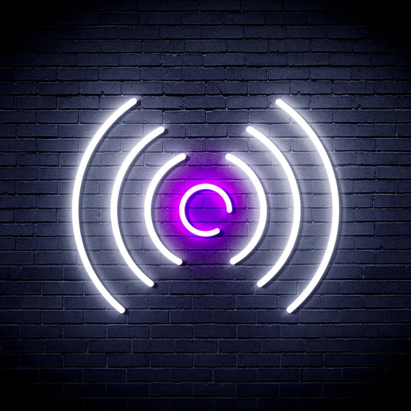 advpro-radio-wave-ultra-bright-led-neon-sign-fnu0397 - White & Purple