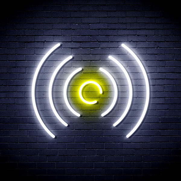 advpro-radio-wave-ultra-bright-led-neon-sign-fnu0397 - White & Yellow