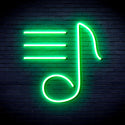 advpro-musical-note-ultra-bright-led-neon-sign-fnu0398 - Green