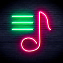 advpro-musical-note-ultra-bright-led-neon-sign-fnu0398 - Green & Pink