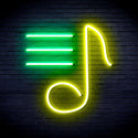 advpro-musical-note-ultra-bright-led-neon-sign-fnu0398 - Green & Yellow