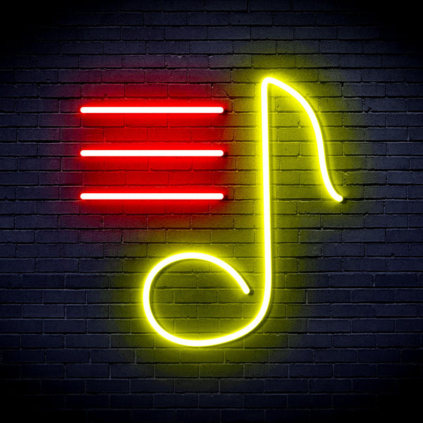 advpro-musical-note-ultra-bright-led-neon-sign-fnu0398 - Red & Yellow