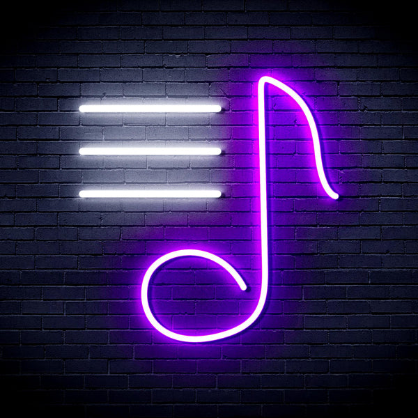 advpro-musical-note-ultra-bright-led-neon-sign-fnu0398 - White & Purple