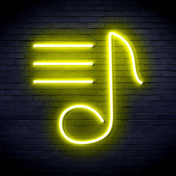 advpro-musical-note-ultra-bright-led-neon-sign-fnu0398 - Yellow