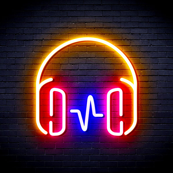 advpro-headphone-ultra-bright-led-neon-sign-fnu0399 - Multi-Color 7