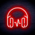 advpro-headphone-ultra-bright-led-neon-sign-fnu0399 - Red