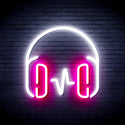 advpro-headphone-ultra-bright-led-neon-sign-fnu0399 - White & Pink