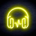advpro-headphone-ultra-bright-led-neon-sign-fnu0399 - Yellow