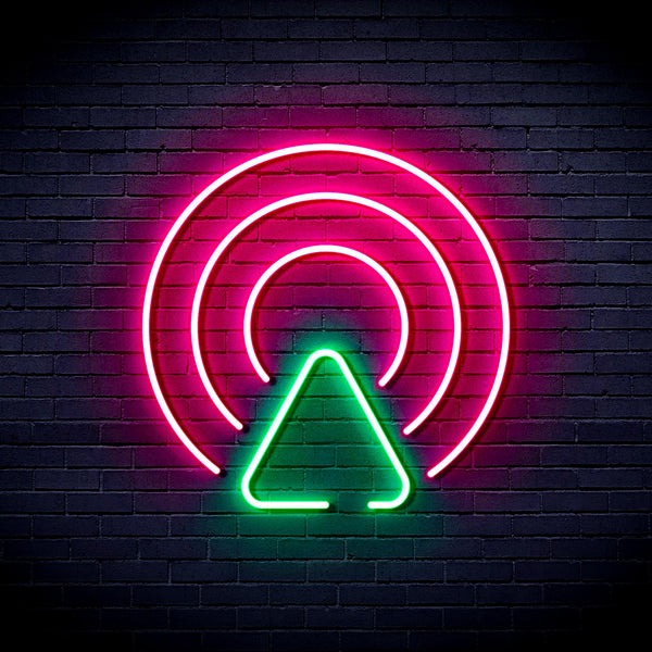 advpro-radio-wave-ultra-bright-led-neon-sign-fnu0400 - Green & Pink