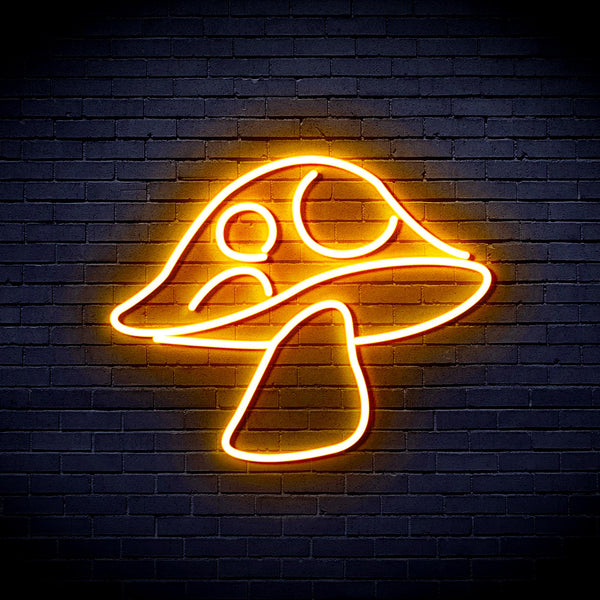 advpro-mushroom-ultra-bright-led-neon-sign-fnu0401 - Golden Yellow