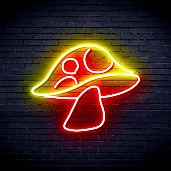 advpro-mushroom-ultra-bright-led-neon-sign-fnu0401 - Red & Yellow