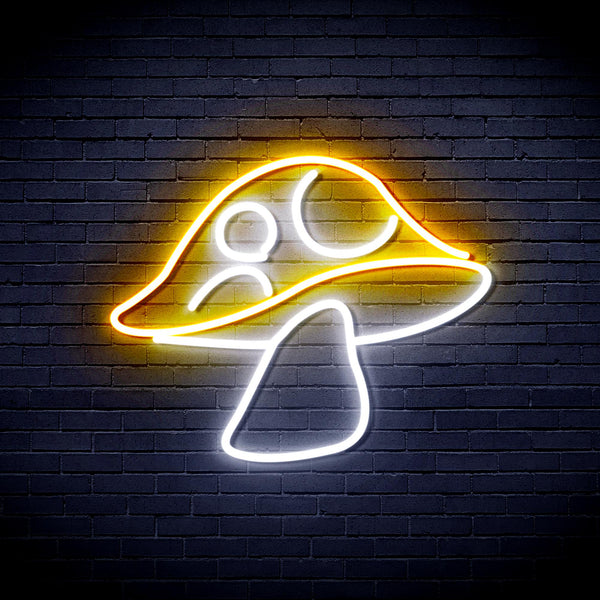 advpro-mushroom-ultra-bright-led-neon-sign-fnu0401 - White & Golden Yellow