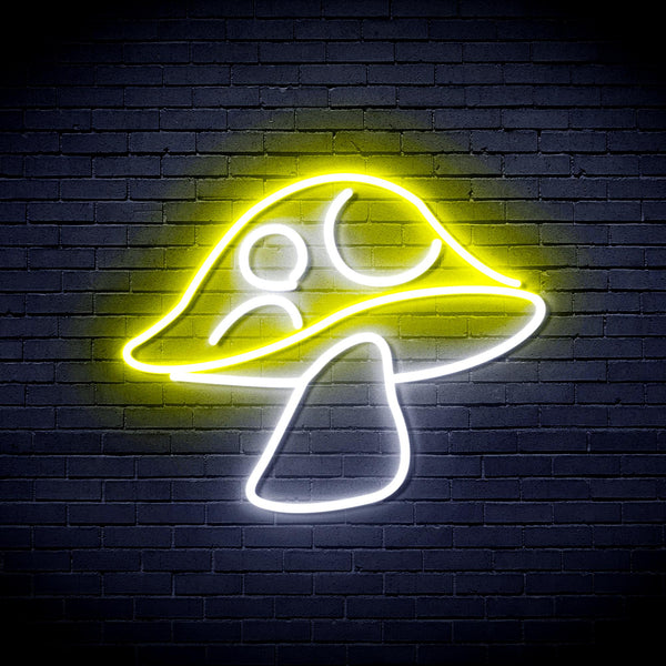 advpro-mushroom-ultra-bright-led-neon-sign-fnu0401 - White & Yellow