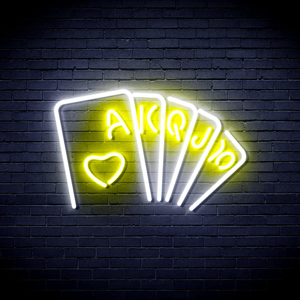 advpro-poker-ultra-bright-led-neon-sign-fnu0402 - White & Yellow
