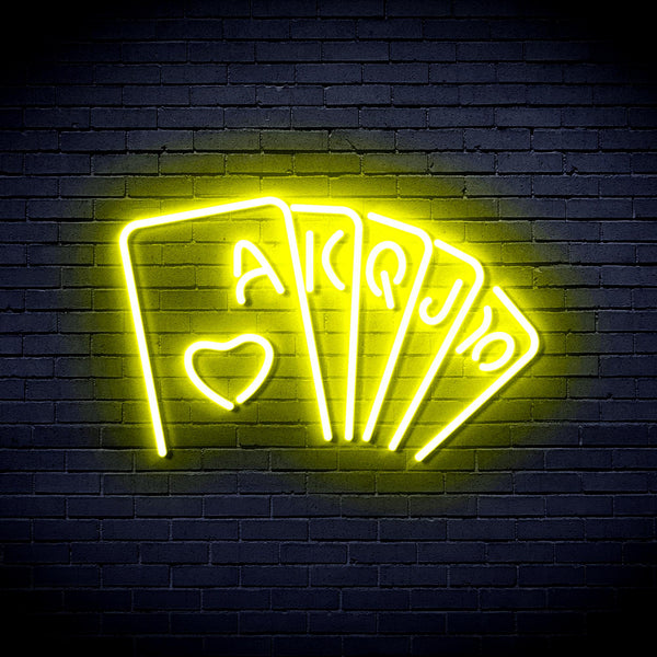 advpro-poker-ultra-bright-led-neon-sign-fnu0402 - Yellow