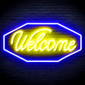 advpro-welcome-ultra-bright-led-neon-sign-fnu0403 - Blue & Yellow
