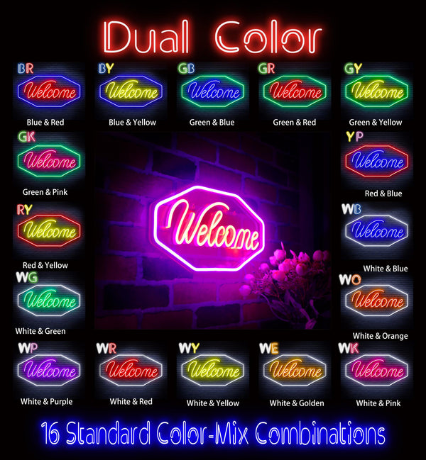 advpro-welcome-ultra-bright-led-neon-sign-fnu0403 - Dual-Color