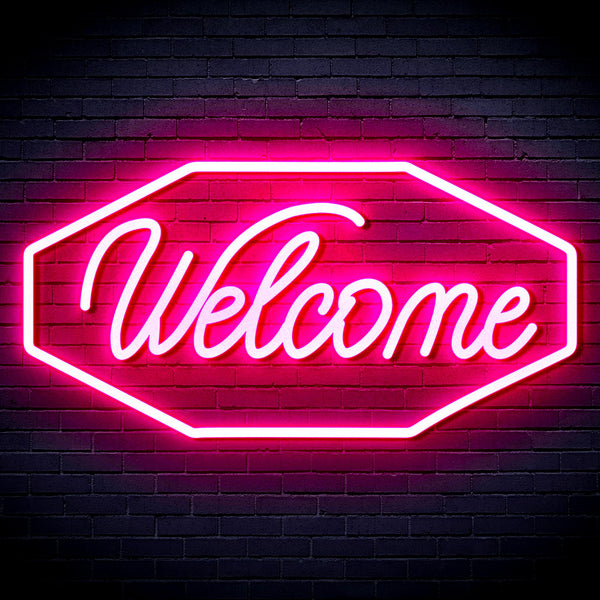 advpro-welcome-ultra-bright-led-neon-sign-fnu0403 - Pink