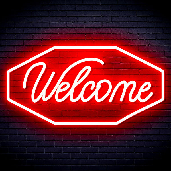 advpro-welcome-ultra-bright-led-neon-sign-fnu0403 - Red