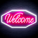 advpro-welcome-ultra-bright-led-neon-sign-fnu0403 - White & Pink