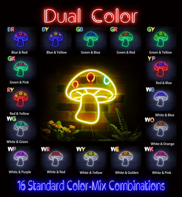 advpro-mushroom-ultra-bright-led-light-sign-kid-child-room-fnu0404 - Dual-Color