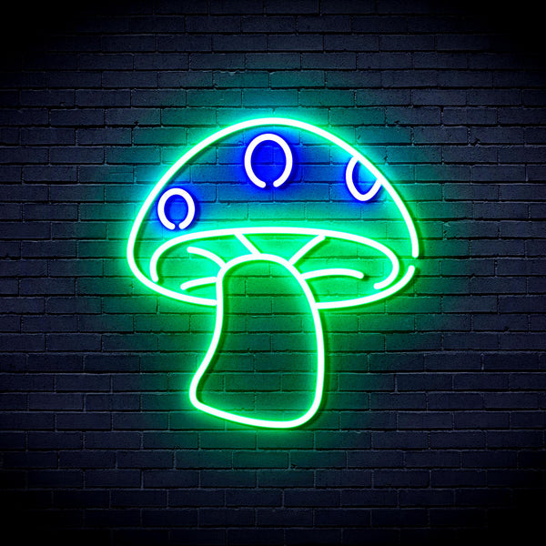 advpro-mushroom-ultra-bright-led-light-sign-kid-child-room-fnu0404 - Green & Blue