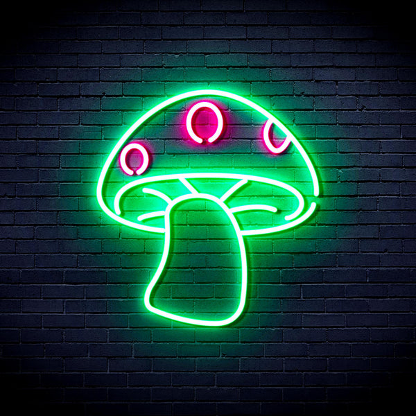 advpro-mushroom-ultra-bright-led-light-sign-kid-child-room-fnu0404 - Green & Pink