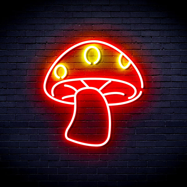 advpro-mushroom-ultra-bright-led-light-sign-kid-child-room-fnu0404 - Red & Yellow