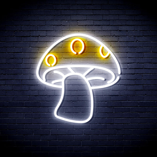advpro-mushroom-ultra-bright-led-light-sign-kid-child-room-fnu0404 - White & Golden Yellow