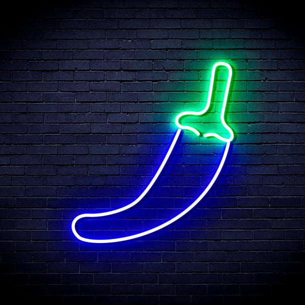 advpro-red-pepper-ultra-bright-led-neon-sign-fnu0405 - Green & Blue