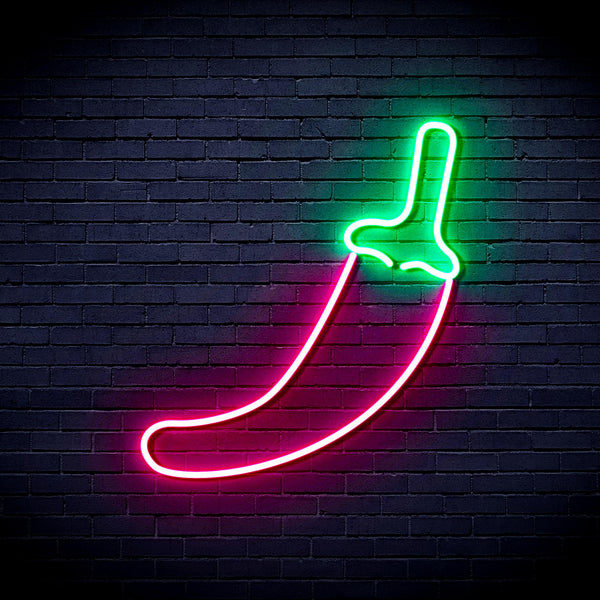 advpro-red-pepper-ultra-bright-led-neon-sign-fnu0405 - Green & Pink