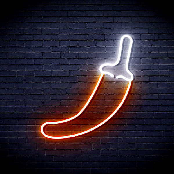 advpro-red-pepper-ultra-bright-led-neon-sign-fnu0405 - White & Orange