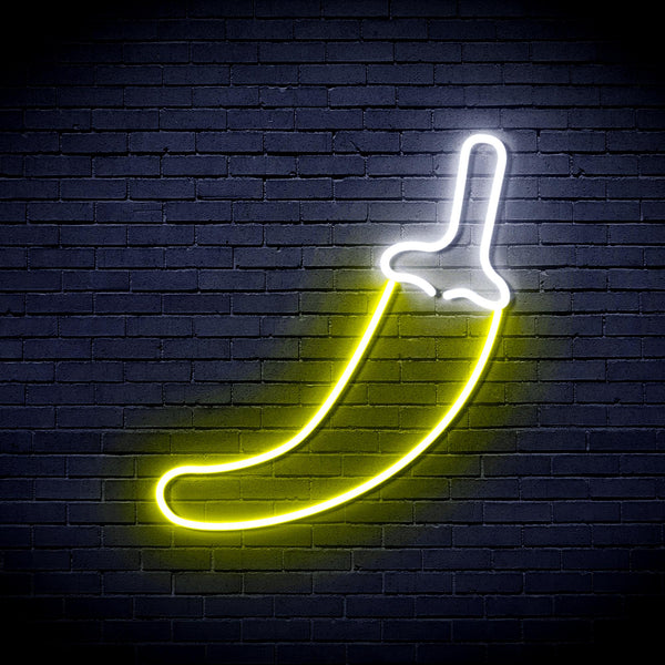 advpro-red-pepper-ultra-bright-led-neon-sign-fnu0405 - White & Yellow