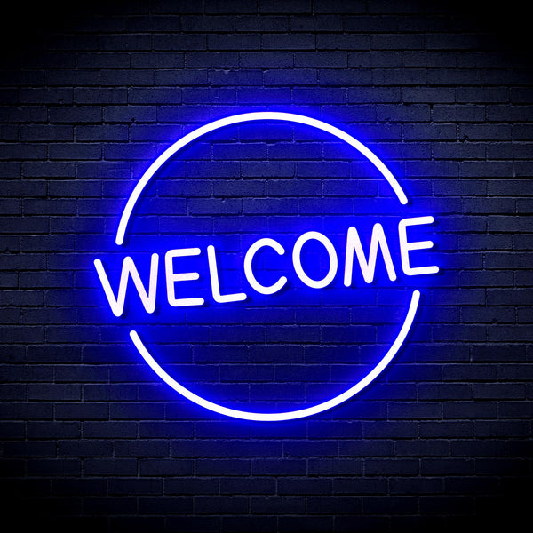 advpro-welcome-ultra-bright-led-neon-sign-fnu0406 - Blue
