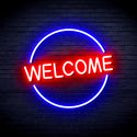 advpro-welcome-ultra-bright-led-neon-sign-fnu0406 - Blue & Red
