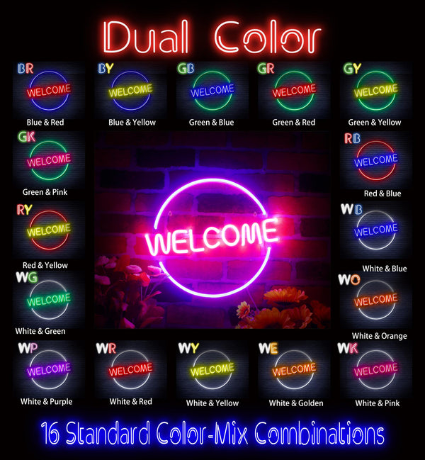 advpro-welcome-ultra-bright-led-neon-sign-fnu0406 - Dual-Color