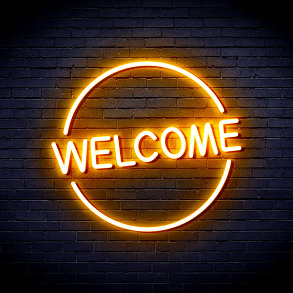 advpro-welcome-ultra-bright-led-neon-sign-fnu0406 - Golden Yellow