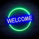 advpro-welcome-ultra-bright-led-neon-sign-fnu0406 - Green & Blue