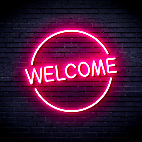 advpro-welcome-ultra-bright-led-neon-sign-fnu0406 - Pink