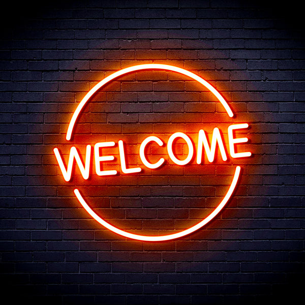 advpro-welcome-ultra-bright-led-neon-sign-fnu0406 - Orange