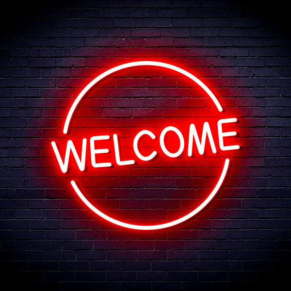advpro-welcome-ultra-bright-led-neon-sign-fnu0406 - Red