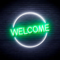 advpro-welcome-ultra-bright-led-neon-sign-fnu0406 - White & Green