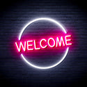 advpro-welcome-ultra-bright-led-neon-sign-fnu0406 - White & Pink