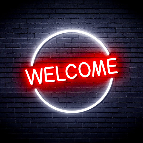 advpro-welcome-ultra-bright-led-neon-sign-fnu0406 - White & Red
