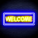 advpro-welcome-ultra-bright-led-neon-sign-fnu0407 - Blue & Yellow