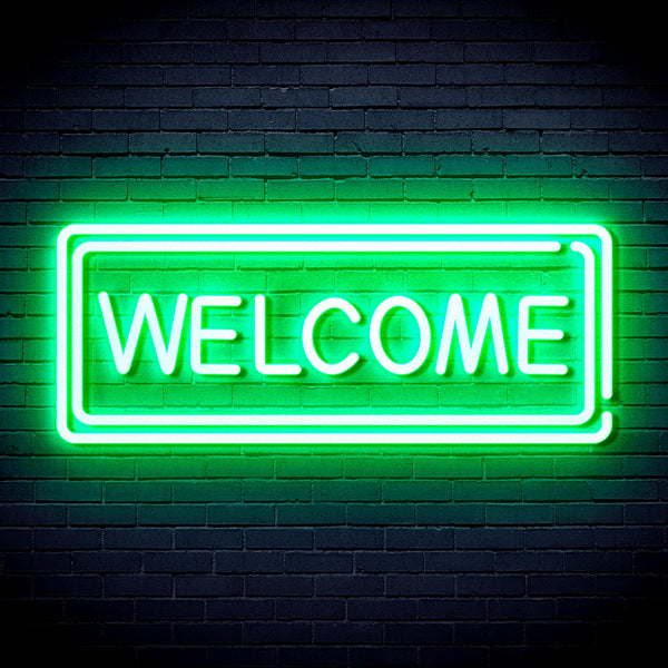 advpro-welcome-ultra-bright-led-neon-sign-fnu0407 - Green