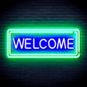 advpro-welcome-ultra-bright-led-neon-sign-fnu0407 - Green & Blue