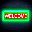 advpro-welcome-ultra-bright-led-neon-sign-fnu0407 - Green & Red