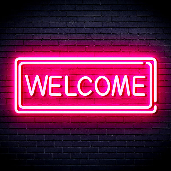 advpro-welcome-ultra-bright-led-neon-sign-fnu0407 - Pink