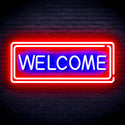 advpro-welcome-ultra-bright-led-neon-sign-fnu0407 - Red & Blue